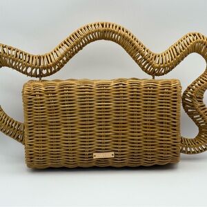 NWT Cult Gaia Elsa Natural Clutch Tan